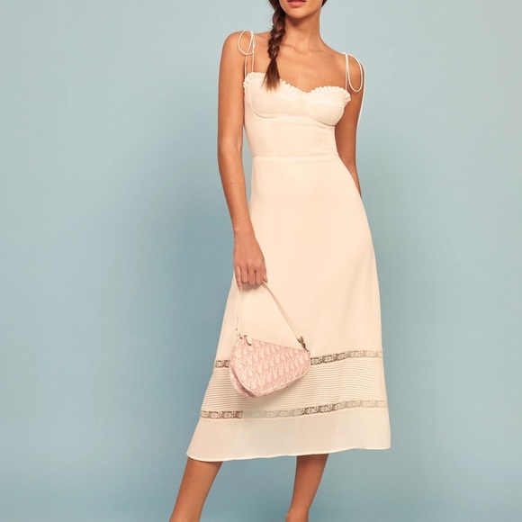 Reformation Ronan Dress Ivory - 2 - Picture 2 of 6